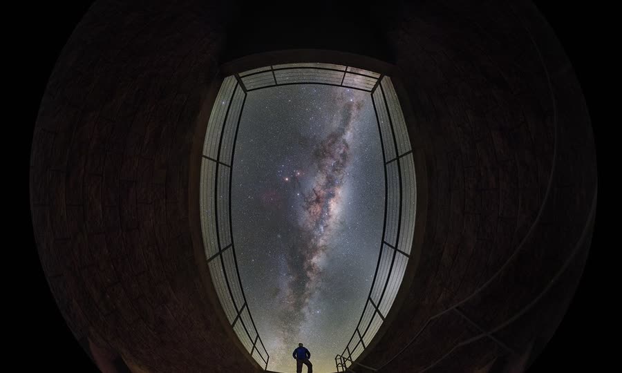 Milky Way seen through a fisheye lens