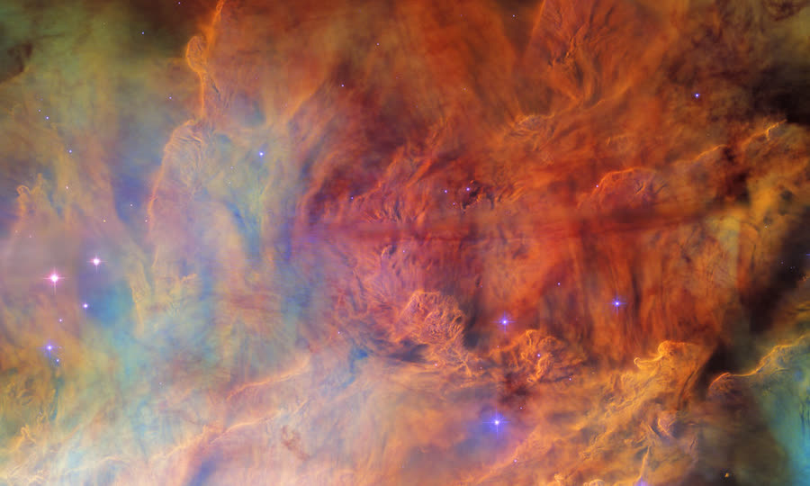 Colorful nebula in deep space